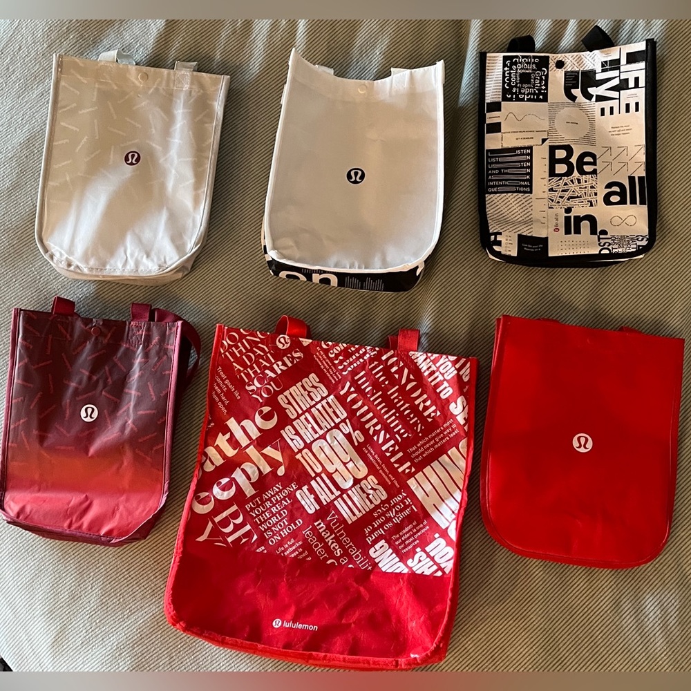 Lululemon Reusable Tote Bag Multi Pack (6)